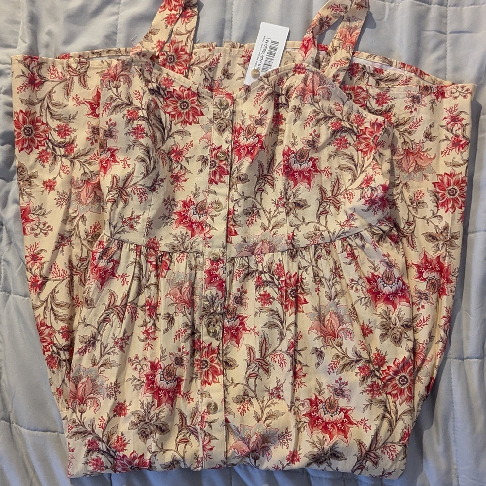 Baltic Born Floral Dress in Cream and Red